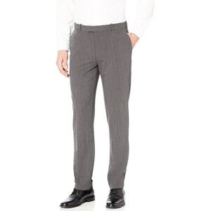 NWT $75 Van Heusen Flex Flat Front Straight Fit Pants Gray Men’s Size 40x30 (A8)